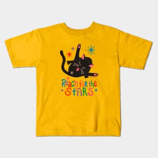 Reach For The Stars - Funny Cat Butt Kids T-Shirt